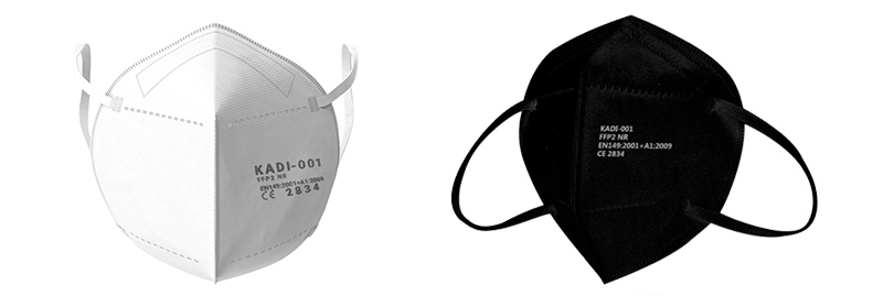 FFP2 Masken in schwarz und weiß